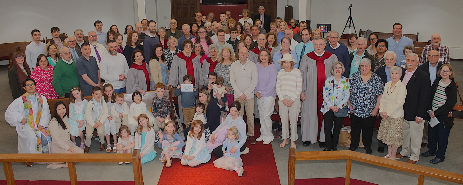Cheshire UMC congregation gathered in the sanctuary